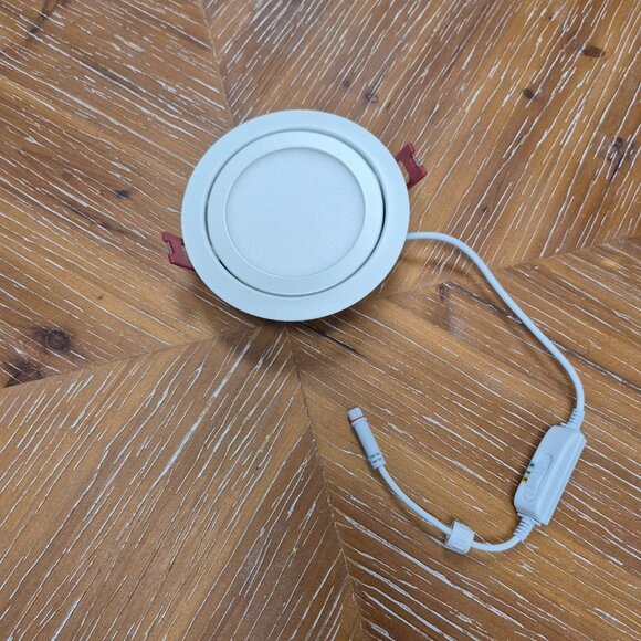 4-Inch Slim LED Color Changing Directional Recessed Light Kit With Dimmer Switch - Picture 3 of 11